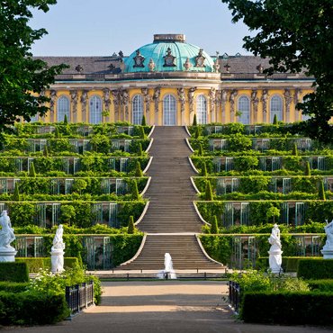 Schloss Sanssouci mit den Weinbergterrassen im Park, Potsdam 200 Puzzle 3D Modell