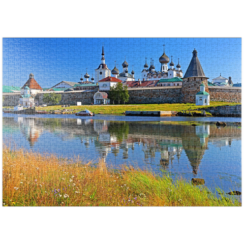 puzzleplate Solowezki-Kloster auf den Solowezki-Inseln im Weissen Meer, Oblast Archangelsk, Russland 1000 Puzzle