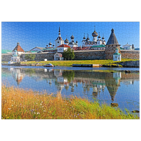 Darstellung des Puzzle Motivs Solowezki-Kloster auf den Solowezki-Inseln im Weissen Meer, Russland - Puzzleteile: 1000