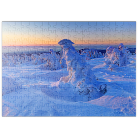Darstellung des Puzzle-Motivs Winter am Gipfel des Brocken (1142m), Harz, Sachsen-Anhalt, Deutschland – Puzzleteile: 200