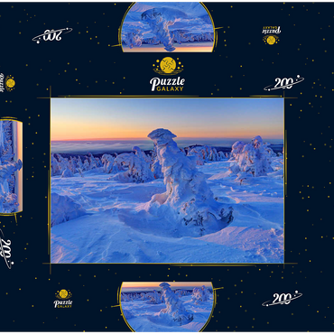 Winter am Gipfel des Brocken (1142m), Harz, Sachsen-Anhalt, Deutschland 200 Puzzle Schachtel 3D Modell