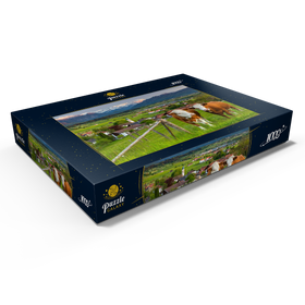 Darstellung des Puzzle Motivs Blick von der Aidlinger Höhe nahe Murnau am Staffelsee - Puzzleteile: 1000