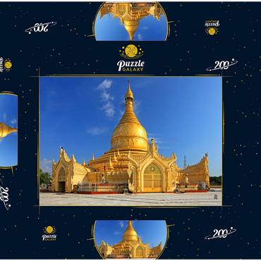 Maha Wizaya Pagode in Yangon, Myanmar (Burma) 200 Puzzle Schachtel 3D Modell