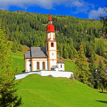 Bergkirche in Obernberg am Brenner, Tirol, Österreich 1000 Puzzle 3D Modell
