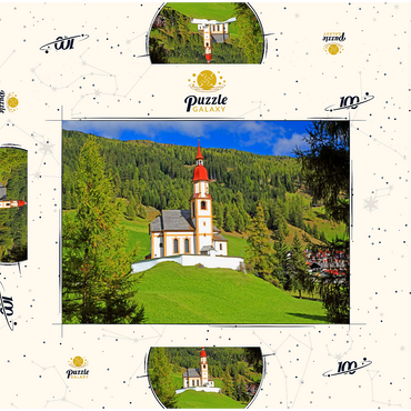 Bergkirche in Obernberg am Brenner, Tirol, Österreich 100 Puzzle Schachtel 3D Modell