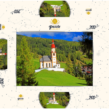 Bergkirche in Obernberg am Brenner, Tirol, Österreich 200 Puzzle Schachtel 3D Modell