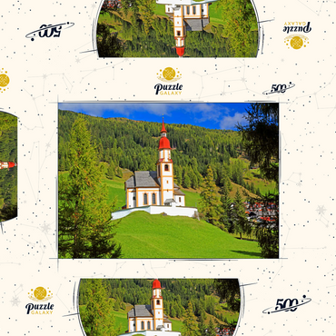 Bergkirche in Obernberg am Brenner, Tirol, Österreich 500 Puzzle Schachtel 3D Modell