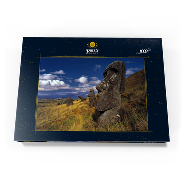 Moai Figuren am Krater Rano Raraku, Osterinsel, Chile 1000 Puzzle Schachtel Ansicht3