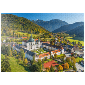 Darstellung des Puzzle-Motivs Gemeinde Ettal mit dem Kloster Ettal – Puzzleteile: 1000