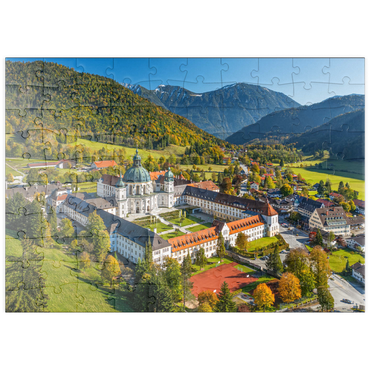 puzzleplate Gemeinde Ettal mit dem Kloster Ettal 100 Puzzle