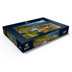 Darstellung des Puzzle Motivs Gemeinde Ettal mit dem Kloster Ettal - Puzzleteile: 500