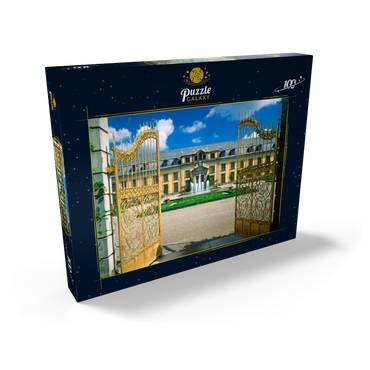 Goldenes Tor mit Galeriegebäude, Schlosspark Herrenhausen, Hannover 100 Puzzle Schachtel Ansicht2