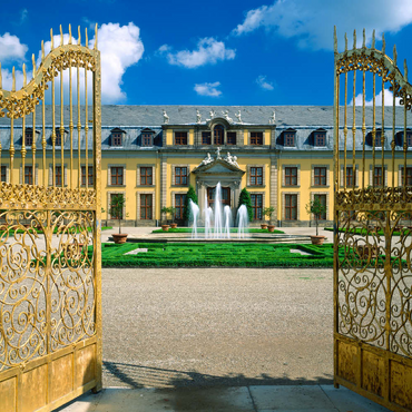 Goldenes Tor mit Galeriegebäude, Schlosspark Herrenhausen, Hannover 100 Puzzle 3D Modell