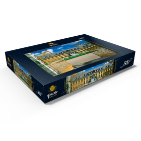 Darstellung des Puzzle Motivs Goldenes Tor mit Galeriegebäude, Schlosspark Herrenhausen, Hannover - Puzzleteile: 500