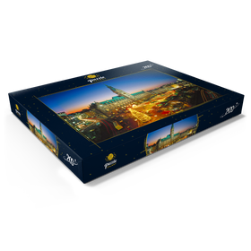 Alternative Darstellung des Puzzle-Motivs Weihnachtsmarkt auf dem Rathausplatz mit Rathaus, Hamburg – Puzzleteile: 200