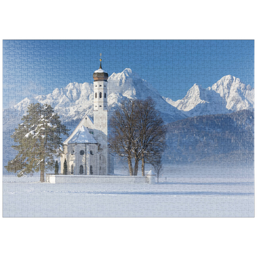 puzzleplate Wallfahrtskirche St. Coloman bei Schwangau, Füssen im Ostallgäu 1000 Puzzle