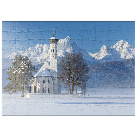 puzzleplate Wallfahrtskirche St. Coloman bei Schwangau, Füssen im Ostallgäu 100 Puzzle