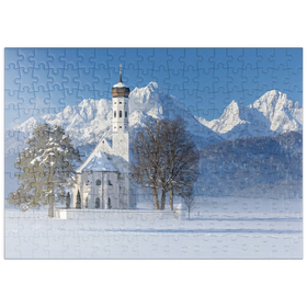 Darstellung des Puzzle-Motivs Wallfahrtskirche St. Coloman bei Schwangau, Füssen im Ostallgäu – Puzzleteile: 200