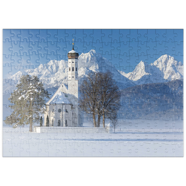 puzzleplate Wallfahrtskirche St. Coloman bei Schwangau, Füssen im Ostallgäu 200 Puzzle