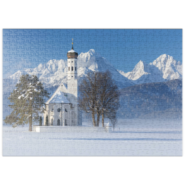 puzzleplate Wallfahrtskirche St. Coloman bei Schwangau, Füssen im Ostallgäu 500 Puzzle