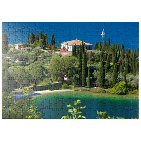 Darstellung des Puzzle-Motivs Punta San Vigilio, Gardasee, Provinz Verona, Italien – Puzzleteile: 200