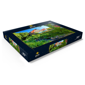 Alternative Darstellung des Puzzle-Motivs Speicherhäuser am Stadtstreek im Zentrum, Rotenburg (Wümme), Lüneburger Heide – Puzzleteile: 200