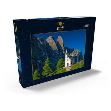 Kirche am Grödner Joch mit Sellagruppe, Dolomiten, Trentino-Südtirol 1000 Puzzle Schachtel Ansicht2