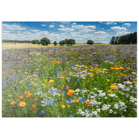 puzzleplate Sommerliche Blumenwiese bei Eichstätt 100 Puzzle