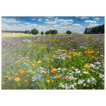 puzzleplate Sommerliche Blumenwiese bei Eichstätt 200 Puzzle