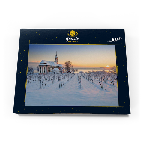 Abend an der Wallfahrtskirche Birnau bei Unteruhldingen am Bodensee 100 Puzzle Schachtel Ansicht3