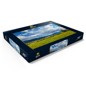 Alternative Darstellung des Puzzle-Motivs Blick über den Ortsteil Hagen über das Murnauer Moos zum Wettersteingebirge – Puzzleteile: 200
