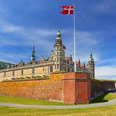 Hamletschloss Kronborg in Helsingör am Öresund, Seeland, Dänemark 1000 Puzzle 3D Modell