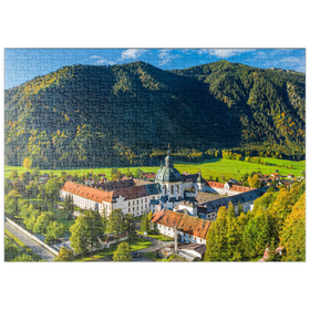 Darstellung des Puzzle Motivs Bendiktiner Kloster Ettal, Ammergauer Alpen, Ammertal - Puzzleteile: 500