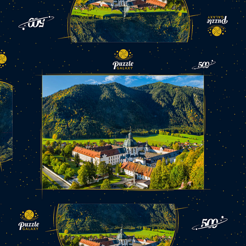 Bendiktiner Kloster Ettal, Ammergauer Alpen, Ammertal 500 Puzzle Schachtel 3D Modell