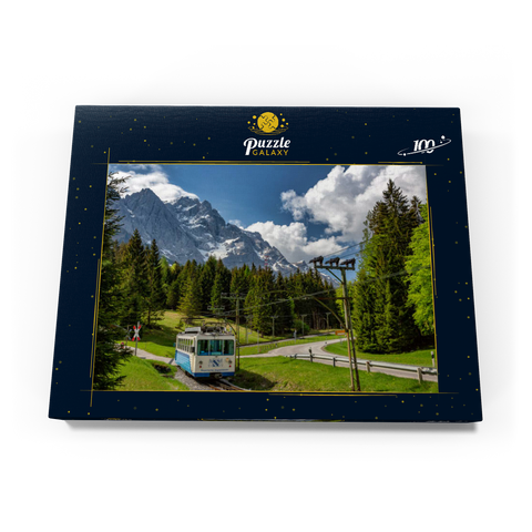 Bayerische Zugspitzbahn gegen Zugspitze (2962m) bei Garmisch-Partenkirchen 100 Puzzle Schachtel Ansicht3