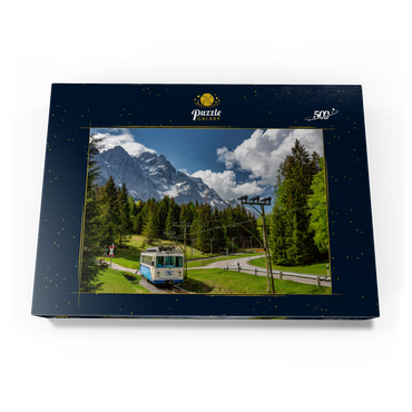 Bayerische Zugspitzbahn gegen Zugspitze (2962m) bei Garmisch-Partenkirchen 500 Puzzle Schachtel Ansicht3