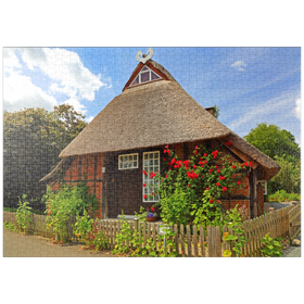 Darstellung des Puzzle-Motivs Bauernhaus in der Nähe von Mölln – Puzzleteile: 1000