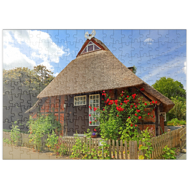 puzzleplate Bauernhaus in der Nähe von Mölln 200 Puzzle
