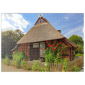Darstellung des Puzzle-Motivs Bauernhaus in der Nähe von Mölln – Puzzleteile: 500