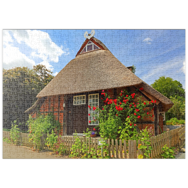 puzzleplate Bauernhaus in der Nähe von Mölln 500 Puzzle