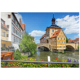 Darstellung des Puzzle-Motivs Altes Rathaus an der Regnitz – Puzzleteile: 1000