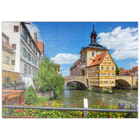 Darstellung des Puzzle Motivs Altes Rathaus an der Regnitz - Puzzleteile: 100