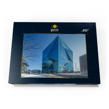 cube berlin, Bürogebäude am Washingtonplatz im Winter 1000 Puzzle Schachtel Ansicht3