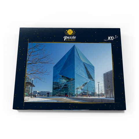 cube berlin, Bürogebäude am Washingtonplatz im Winter 100 Puzzle Schachtel Ansicht3