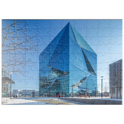 puzzleplate cube berlin, Bürogebäude am Washingtonplatz im Winter 100 Puzzle