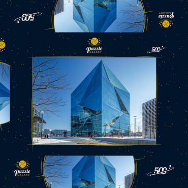 cube berlin, Bürogebäude am Washingtonplatz im Winter 500 Puzzle Schachtel 3D Modell