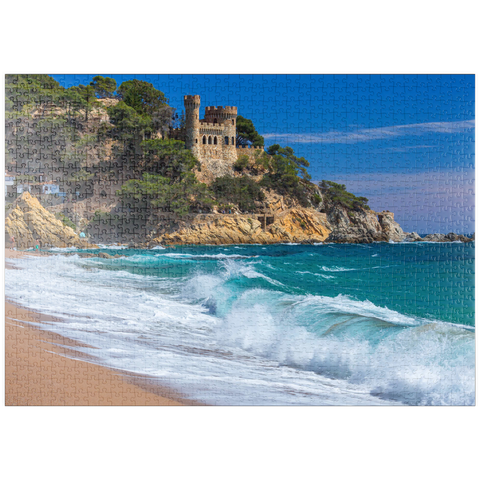puzzleplate Küste von Lloret de Mar, Costa Brava, Katalonien, Spanien 1000 Puzzle