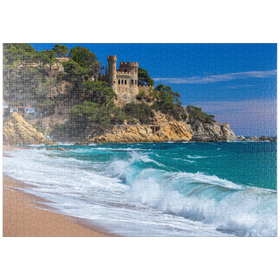 Darstellung des Puzzle Motivs Küste von Lloret de Mar, Costa Brava, Katalonien, Spanien - Puzzleteile: 1000