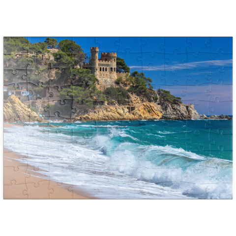 puzzleplate Küste von Lloret de Mar, Costa Brava, Katalonien, Spanien 100 Puzzle