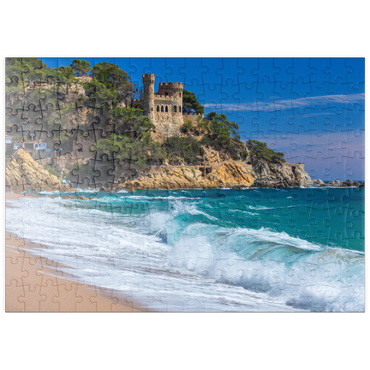 puzzleplate Küste von Lloret de Mar, Costa Brava, Katalonien, Spanien 200 Puzzle